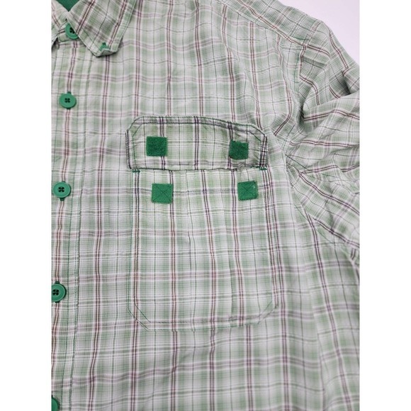 Duluth Trading Mens Green Plaid Long Sleeve Shirt Vented Fishing Hiking 2XL Tall - Picture 4 of 8